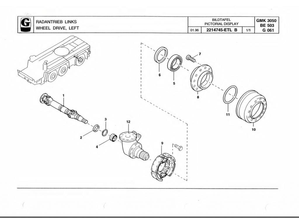 Brake parts / Rims Grove GMK 3050 