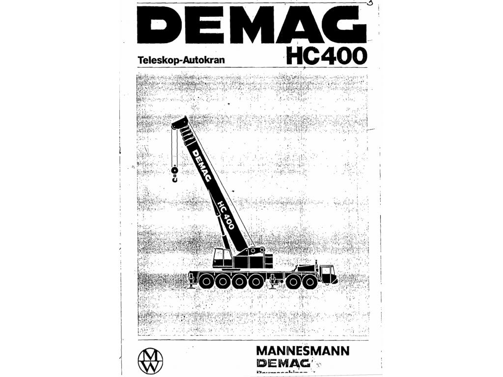Documentation Demag HC 400 