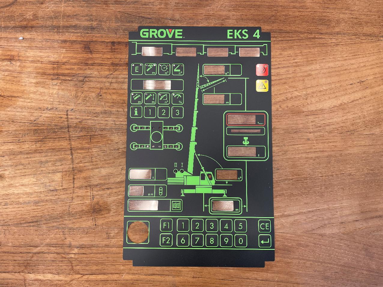 3008358-F Grove GMK FRONT FOIL  EKS 4 T/M (4 DISPLAY)