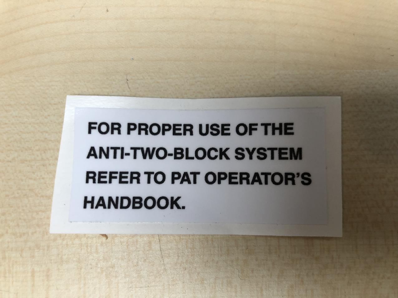 9333102618 Grove RT 650 E STICKER
